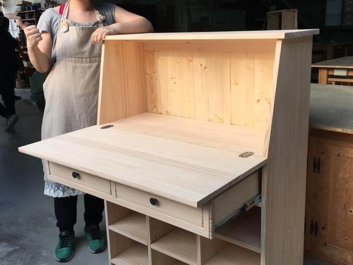 【手扎】愛麗絲羊毛氈專屬多功能手工木櫃完成啦！