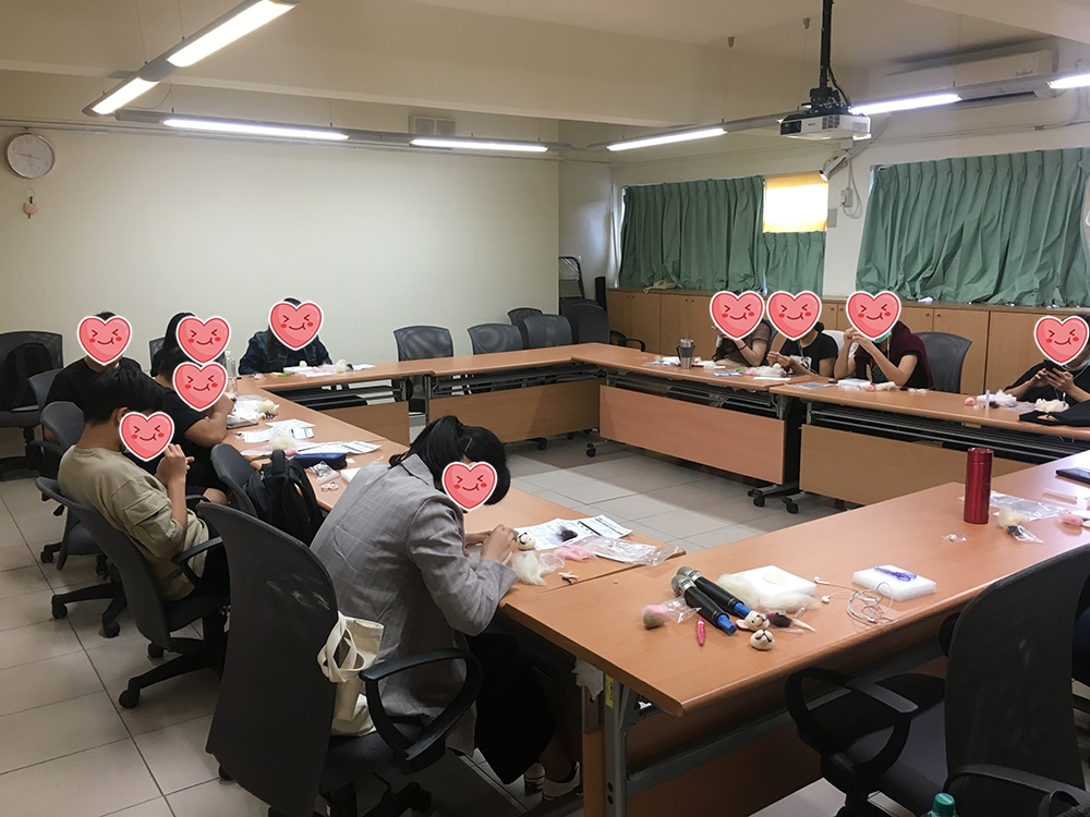 校園團體羊毛氈手作課程現場